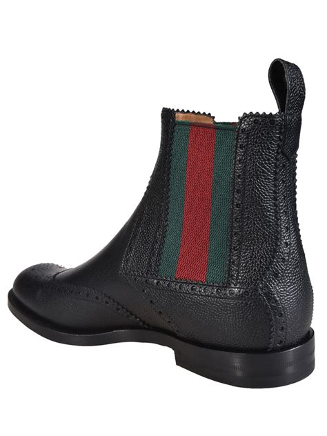 mens gucci black leather boots|gucci boots women black.